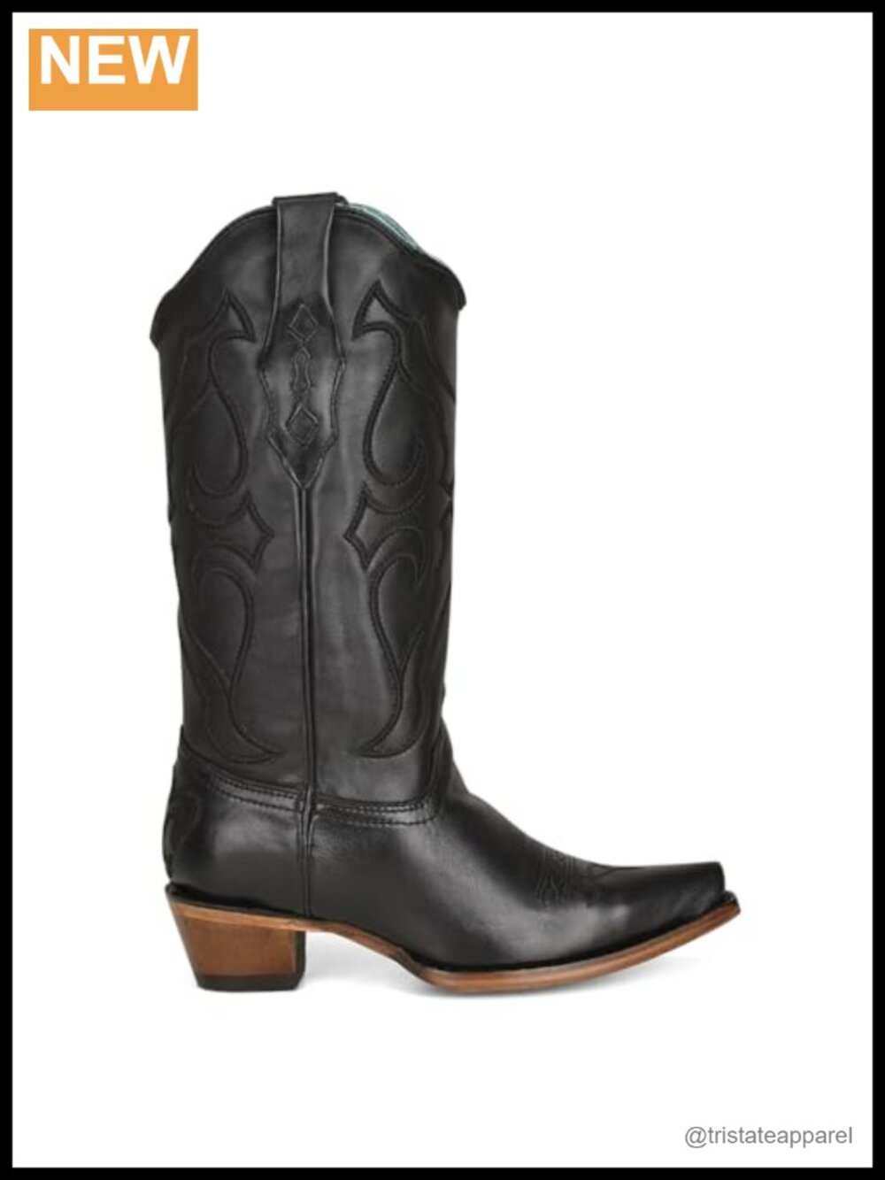 Women's Western Snip Toe Boots Leather Pull-On Cowgirl Boots
